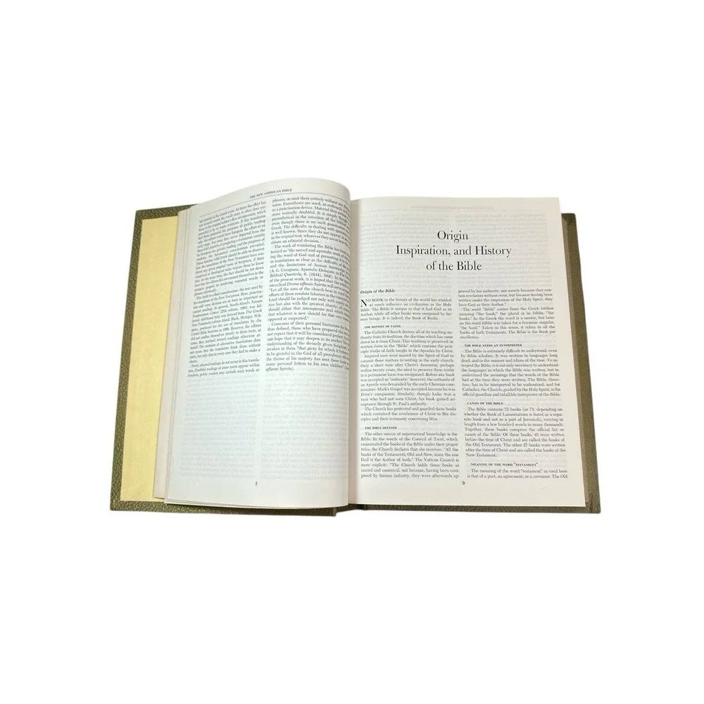 Vintage Heirloom Holy Bible Catholic NAB 1972-1973 Edition By Catholic Bible Pub